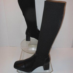 NUCOLLECTION BLACK KNEE HIGH BOOTS SIZE 9.5 MEDIUM